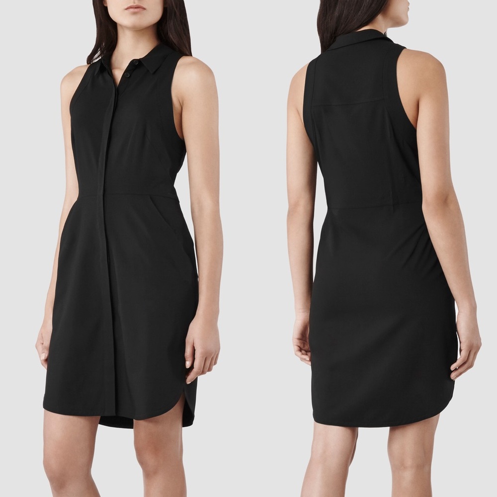 AllSaints Mel Black Dress
